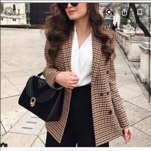 Zara Check/ Houndstooth Blazer